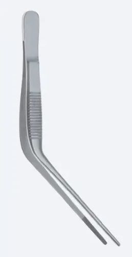 Пінцет анатомічний вушний Вільде, горизонтально-зігнутий, бранші з надтонкою насічкою, 110 мм Bio Tules Impex BTS-22-263